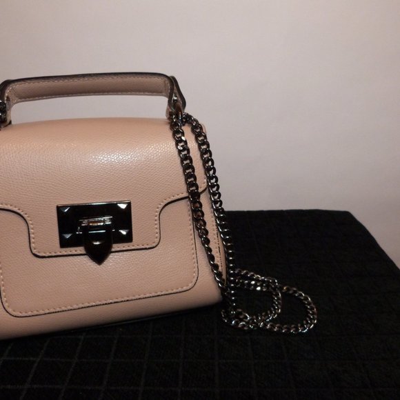 Crossbody Bag Vera Pelle Light Tan Leather Satchel Made in Italy - Picture 2 of 5